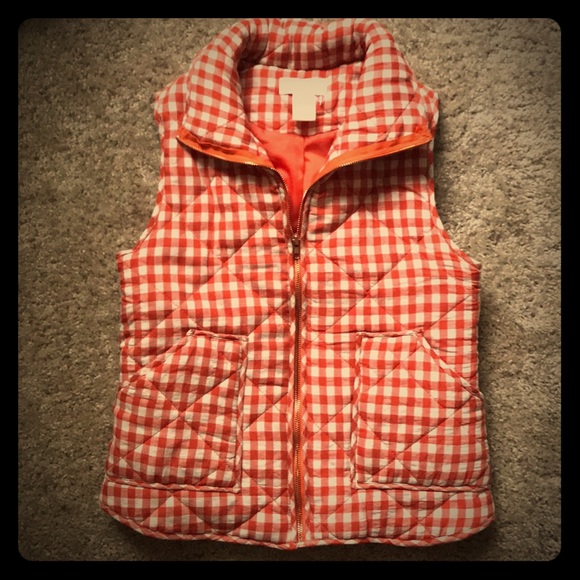 Orange puffy vest - Picture 1 of 2